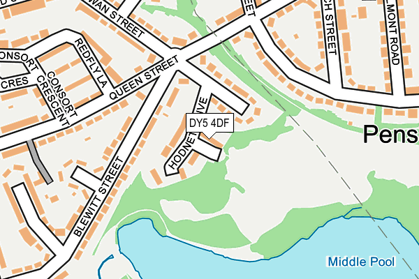 DY5 4DF map - OS OpenMap – Local (Ordnance Survey)