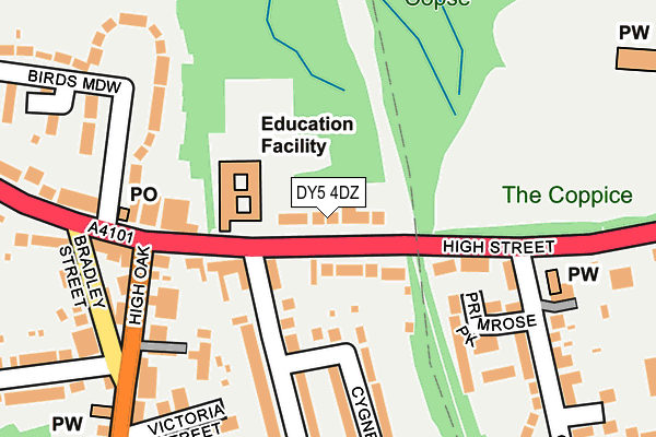 DY5 4DZ map - OS OpenMap – Local (Ordnance Survey)