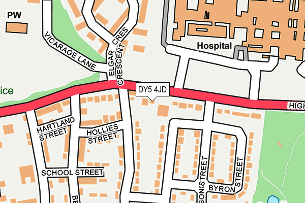 DY5 4JD map - OS OpenMap – Local (Ordnance Survey)