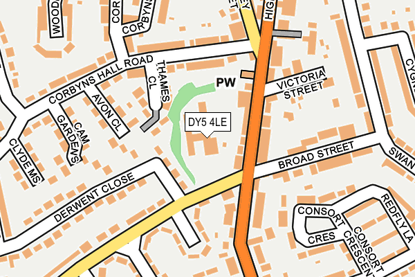 DY5 4LE map - OS OpenMap – Local (Ordnance Survey)