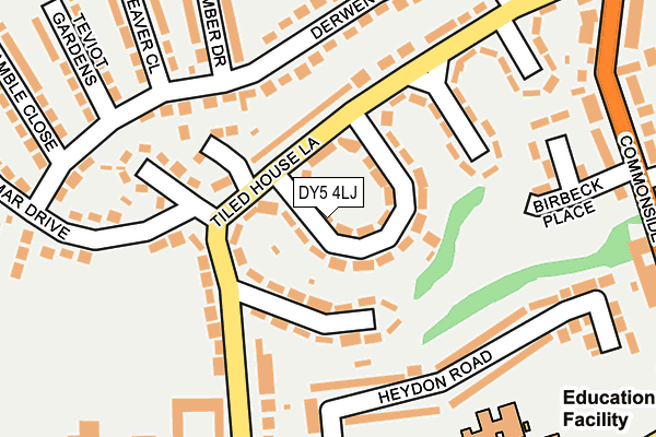 DY5 4LJ map - OS OpenMap – Local (Ordnance Survey)