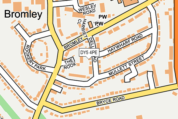 DY5 4PE map - OS OpenMap – Local (Ordnance Survey)