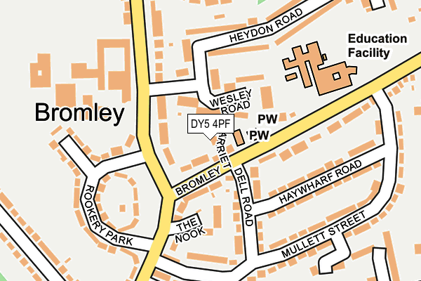 DY5 4PF map - OS OpenMap – Local (Ordnance Survey)