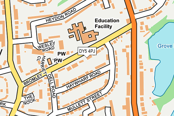 DY5 4PJ map - OS OpenMap – Local (Ordnance Survey)