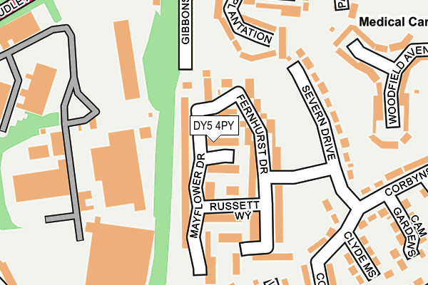 DY5 4PY map - OS OpenMap – Local (Ordnance Survey)
