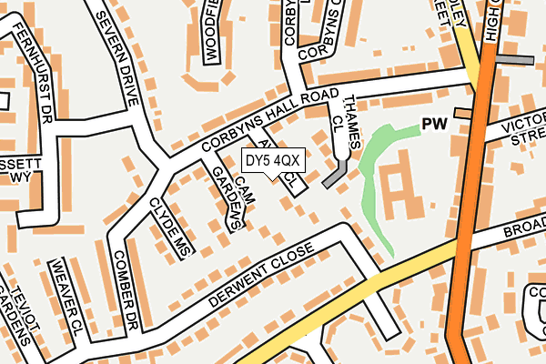DY5 4QX map - OS OpenMap – Local (Ordnance Survey)