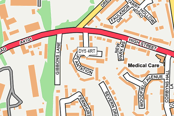 DY5 4RT map - OS OpenMap – Local (Ordnance Survey)
