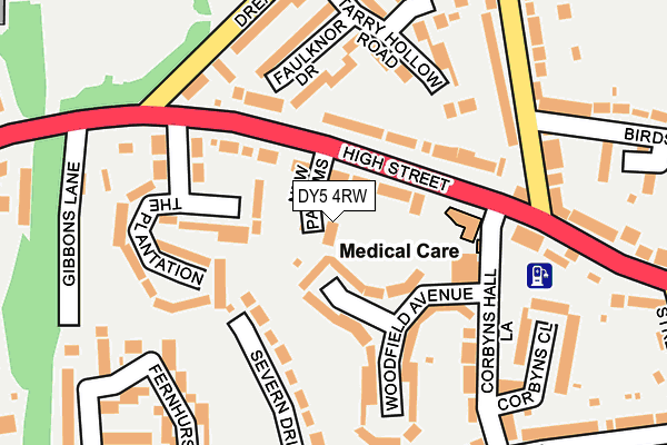 DY5 4RW map - OS OpenMap – Local (Ordnance Survey)