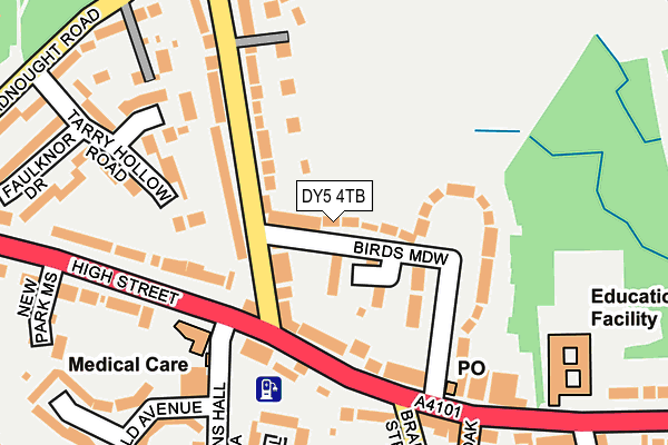 DY5 4TB map - OS OpenMap – Local (Ordnance Survey)
