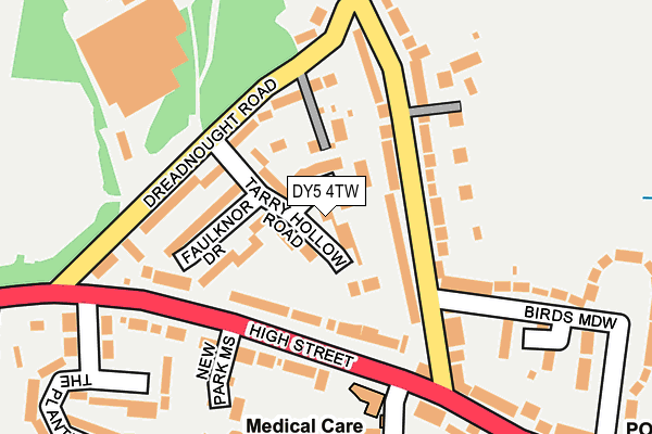 DY5 4TW map - OS OpenMap – Local (Ordnance Survey)