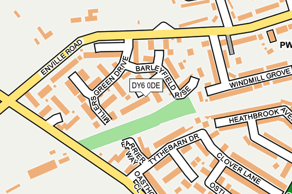 DY6 0DE map - OS OpenMap – Local (Ordnance Survey)