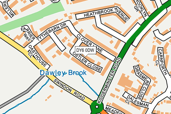 DY6 0DW map - OS OpenMap – Local (Ordnance Survey)