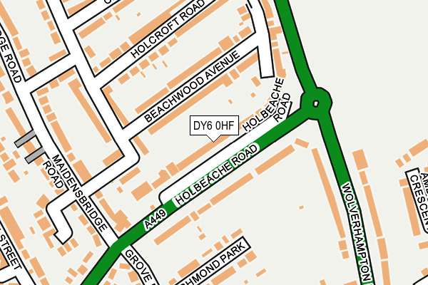 DY6 0HF map - OS OpenMap – Local (Ordnance Survey)