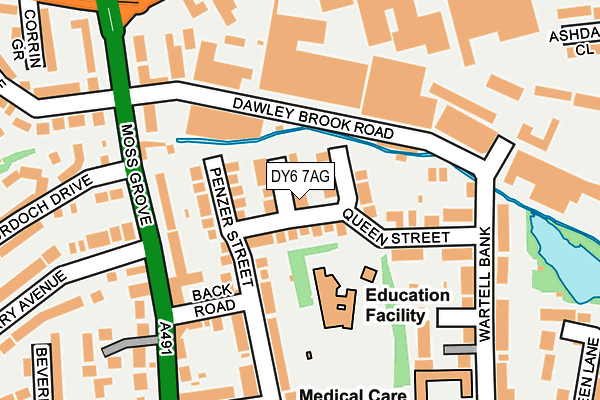 DY6 7AG map - OS OpenMap – Local (Ordnance Survey)