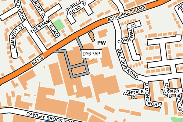 DY6 7AP map - OS OpenMap – Local (Ordnance Survey)