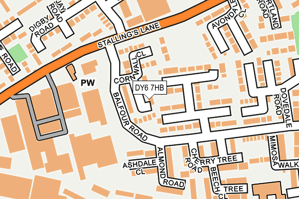 DY6 7HB map - OS OpenMap – Local (Ordnance Survey)