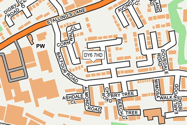 DY6 7HD map - OS OpenMap – Local (Ordnance Survey)