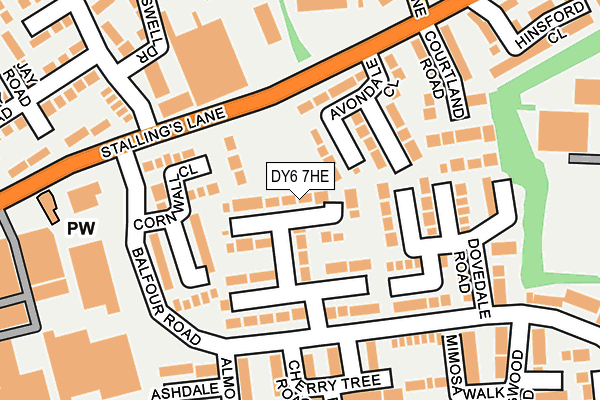 DY6 7HE map - OS OpenMap – Local (Ordnance Survey)