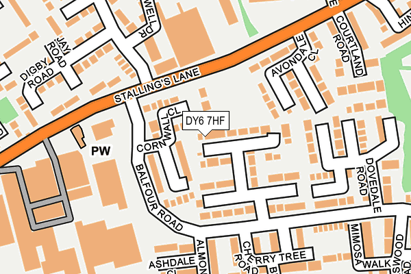 DY6 7HF map - OS OpenMap – Local (Ordnance Survey)