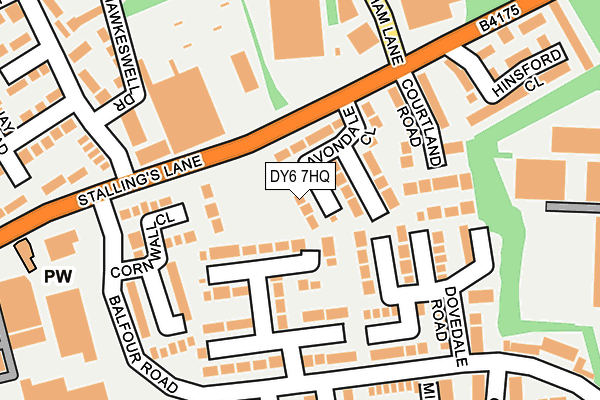 DY6 7HQ map - OS OpenMap – Local (Ordnance Survey)