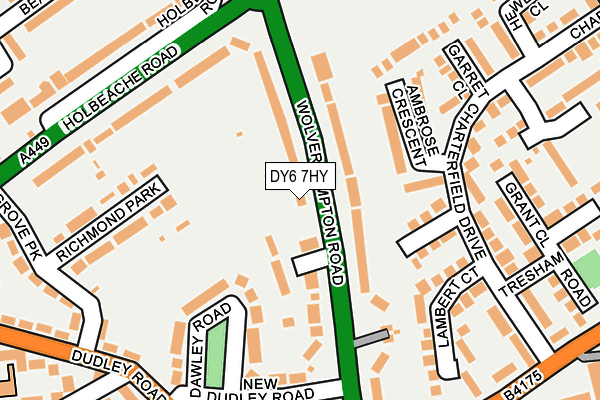 DY6 7HY map - OS OpenMap – Local (Ordnance Survey)