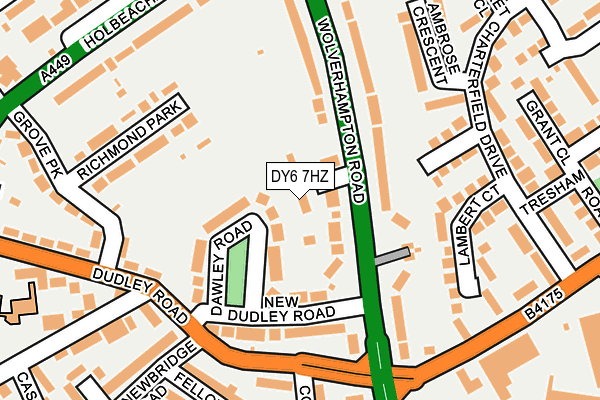 DY6 7HZ map - OS OpenMap – Local (Ordnance Survey)