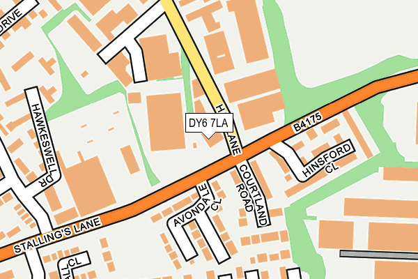 DY6 7LA map - OS OpenMap – Local (Ordnance Survey)