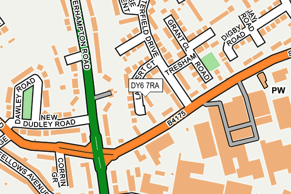 DY6 7RA map - OS OpenMap – Local (Ordnance Survey)