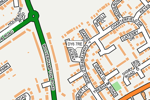 DY6 7RE map - OS OpenMap – Local (Ordnance Survey)