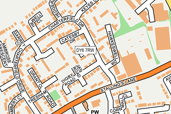 DY6 7RW map - OS OpenMap – Local (Ordnance Survey)