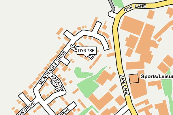 DY6 7SE map - OS OpenMap – Local (Ordnance Survey)