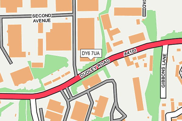 DY6 7UA map - OS OpenMap – Local (Ordnance Survey)