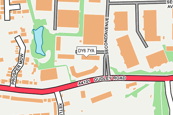 DY6 7YA map - OS OpenMap – Local (Ordnance Survey)