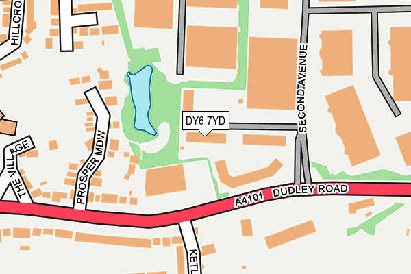 DY6 7YD map - OS OpenMap – Local (Ordnance Survey)