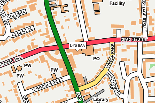 DY6 8AA map - OS OpenMap – Local (Ordnance Survey)