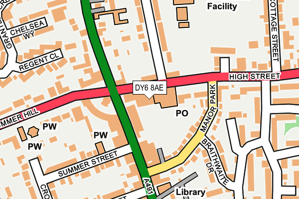 DY6 8AE map - OS OpenMap – Local (Ordnance Survey)