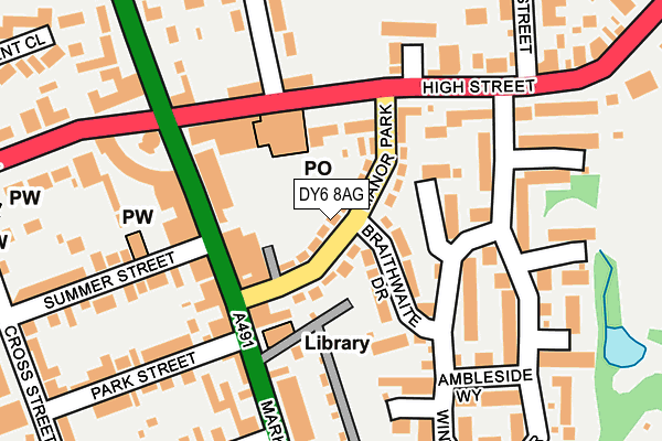 DY6 8AG map - OS OpenMap – Local (Ordnance Survey)