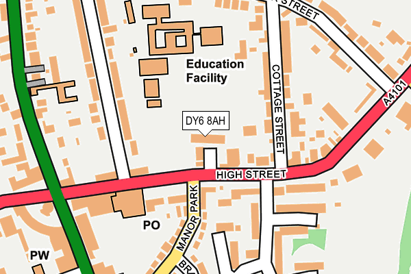 DY6 8AH map - OS OpenMap – Local (Ordnance Survey)