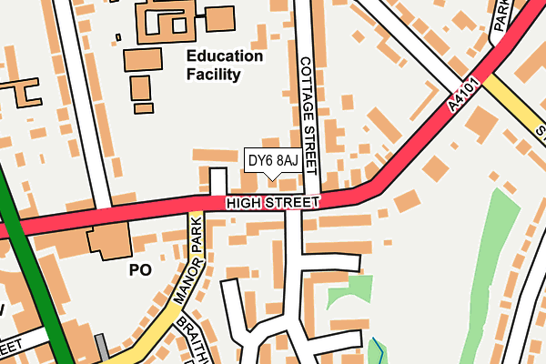 DY6 8AJ map - OS OpenMap – Local (Ordnance Survey)