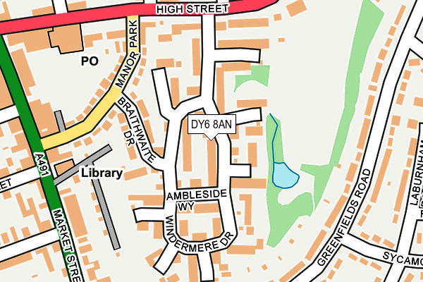 DY6 8AN map - OS OpenMap – Local (Ordnance Survey)