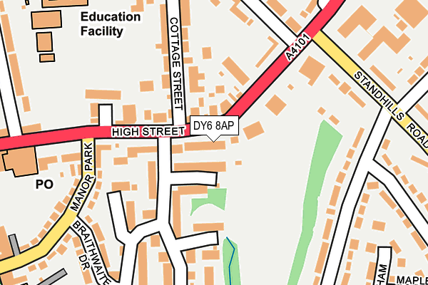 DY6 8AP map - OS OpenMap – Local (Ordnance Survey)