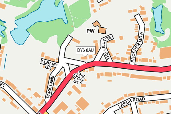 DY6 8AU map - OS OpenMap – Local (Ordnance Survey)