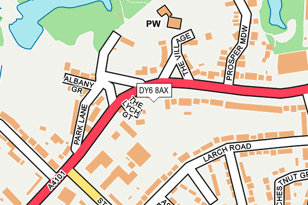 DY6 8AX map - OS OpenMap – Local (Ordnance Survey)