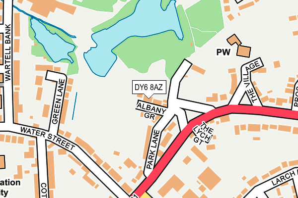 DY6 8AZ map - OS OpenMap – Local (Ordnance Survey)