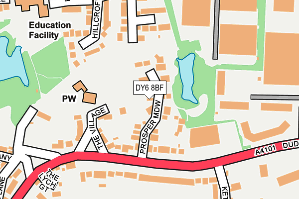 DY6 8BF map - OS OpenMap – Local (Ordnance Survey)