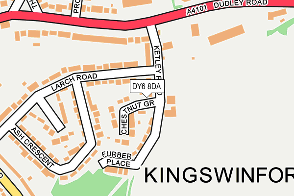 DY6 8DA map - OS OpenMap – Local (Ordnance Survey)