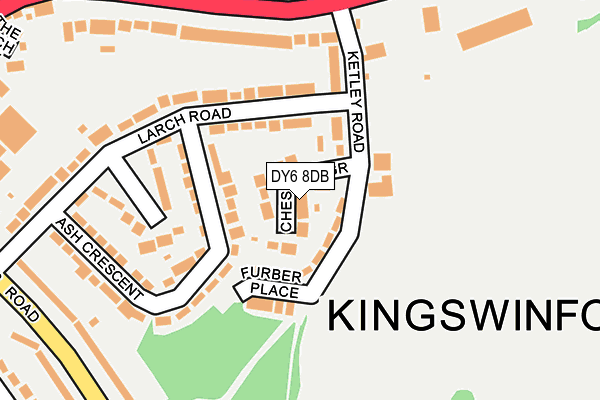 DY6 8DB map - OS OpenMap – Local (Ordnance Survey)