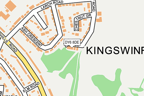 DY6 8DE map - OS OpenMap – Local (Ordnance Survey)