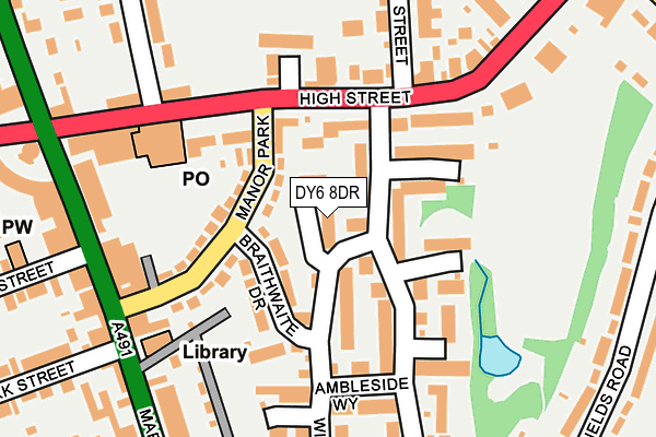 DY6 8DR map - OS OpenMap – Local (Ordnance Survey)