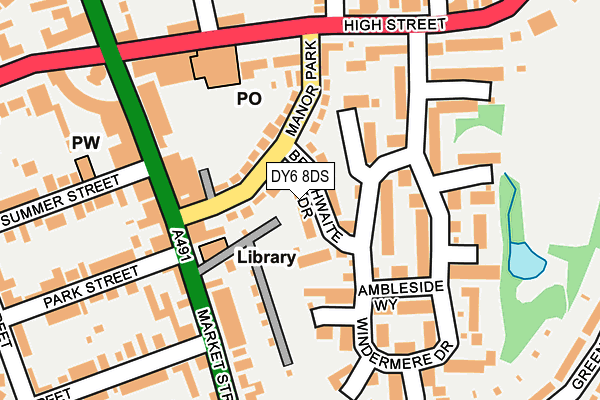 DY6 8DS map - OS OpenMap – Local (Ordnance Survey)